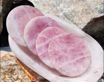 2-100piece BULK Rose Quartz Coasters, Agate coasters, Quartz Coasters,Gift For Her, Birthday Gift, Housewarming Gift,