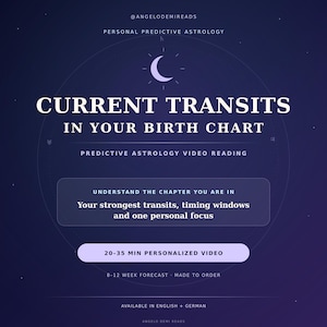 Tránsitos actuales en tu carta natal / Lectura de astrología predictiva en vídeo