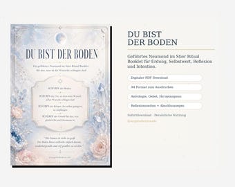 DU Bist Der BODEN · Neumond im Stier Ritualbuch · Astrologie PDF für Erdung, Selbstwert & Intention