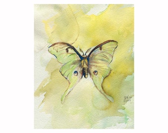 Printable Butterfly Watercolor Art Instant Download DIY Print Painting Digital File