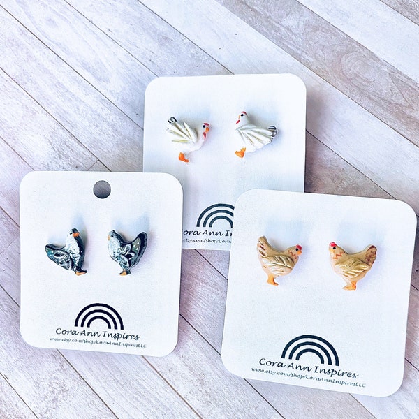 Chicken Earrings Etsy