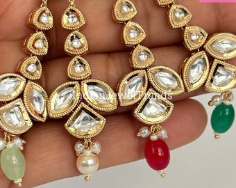 Maang tikka/ Kundan Tikka/ Indian Jewelry/ Indian Wedding Jewelry/ Pakistani Jewelry/ Jhoomer/ Matha patti/ Indian forehead jewelry
