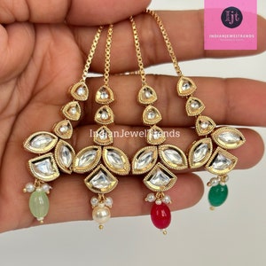 Maang tikka/ Kundan Tikka/ Indian Jewelry/ Indian Wedding Jewelry/ Pakistani Jewelry/ Jhoomer/ Matha patti/ Indian forehead jewelry