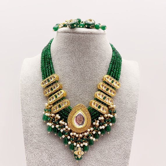 IndianJewelTrends Kundan Long necklace/Indian jewelry/Kundan Rani haar/Mala Necklace set/Indian Wedding/Bridal Necklace/Punjabi Jewelry/Pakistani Jewelry
