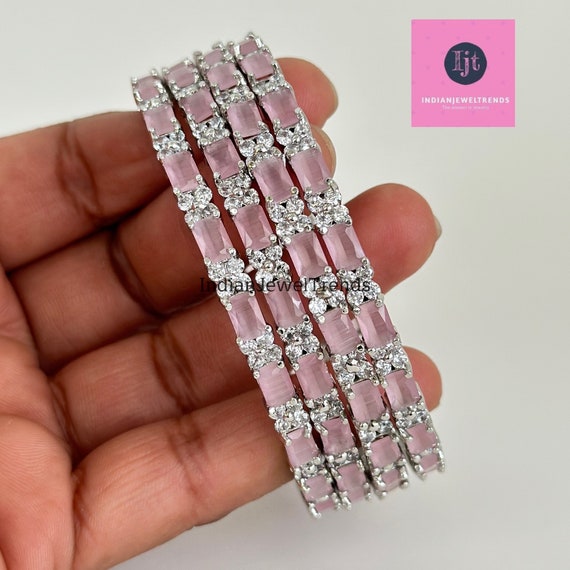 Diamond stone bangles discount