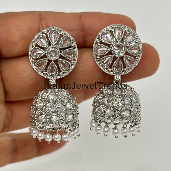 Punjabi earrings silver deals