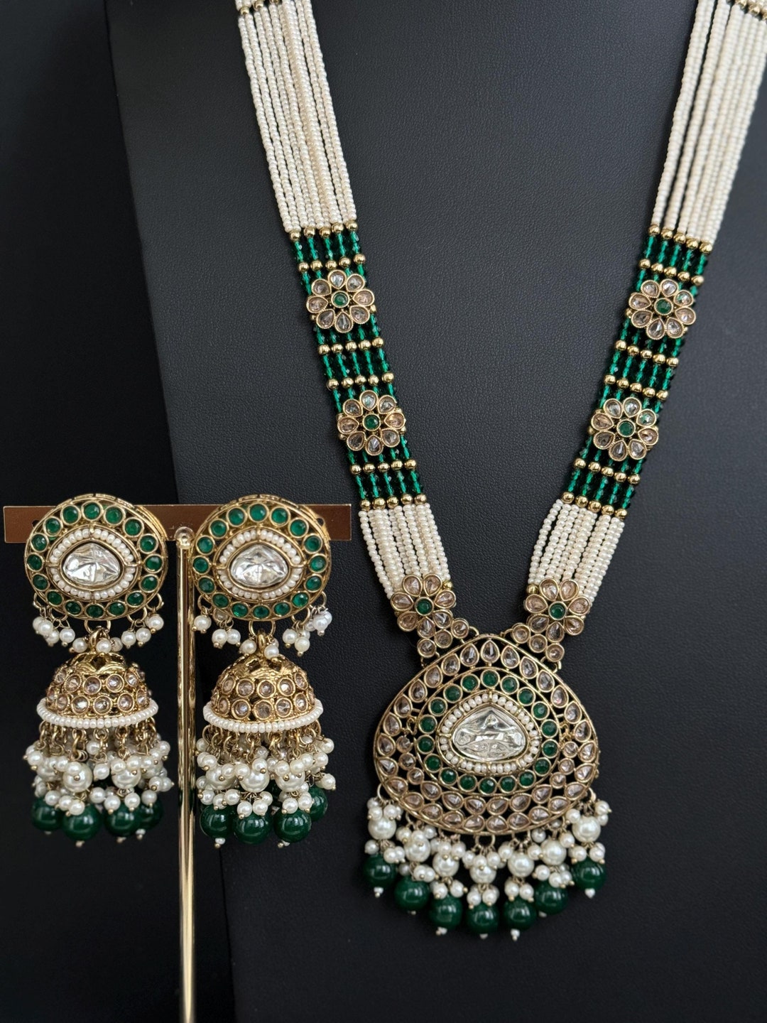 Taapsee Green Polki Kundan Neckpiece