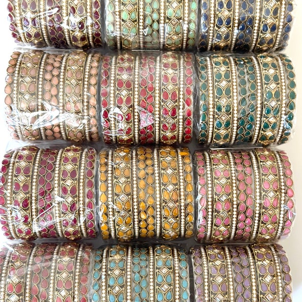 Bollywood Style Indian Fancy Bangles/Punjabi bangles Set/Bridal bangles/Wedding bangles/Pakistani bangles/Festive bangles/Stone Bangles