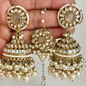 Bridal Set Earrings and Headpiece - Etsy display picture 1