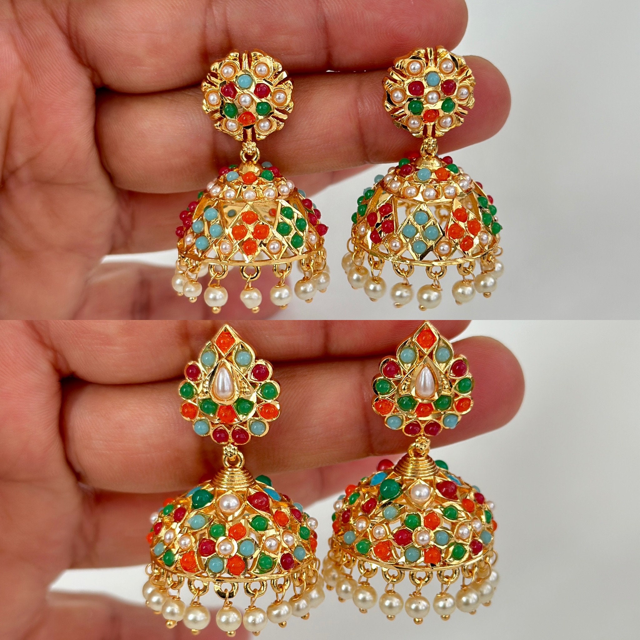 Jadau jhumka designs best sale