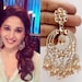 Restcoked Madhuri Dixit inspired chaandbali earrings/Bollywood Kundan Earrings/Indian Earrings/Pakistani/Statement Earrings/Long chandelier 