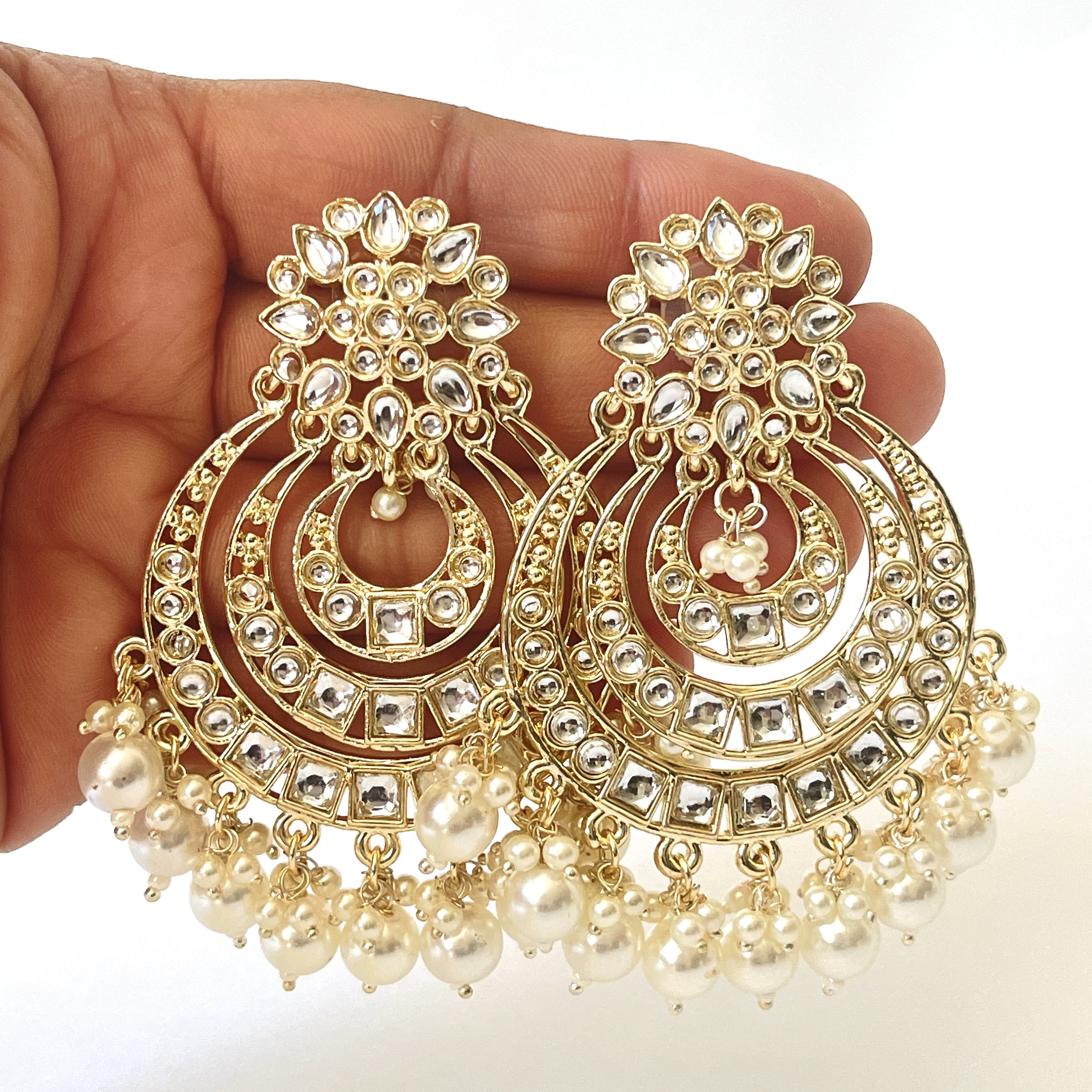 Long Kundan Earrings/kundan and Beaded Earrings/extra Long Earrings/designer  Earrings/indian Jewelry/kundan Jewelry/beads Earrings - Etsy