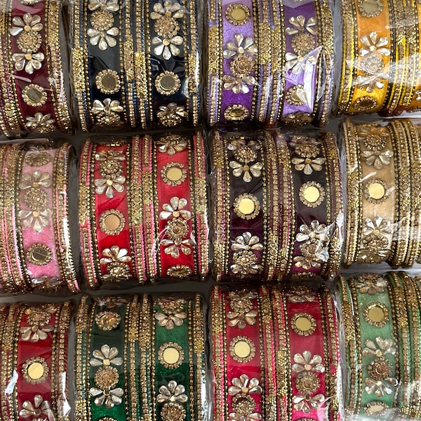 Handcrafted Indian Fancy Bangles/Punjabi bangles Set/Bridal bangles/Wedding bangles/Pakistani bangles/Festive bangles/Stone Bangles