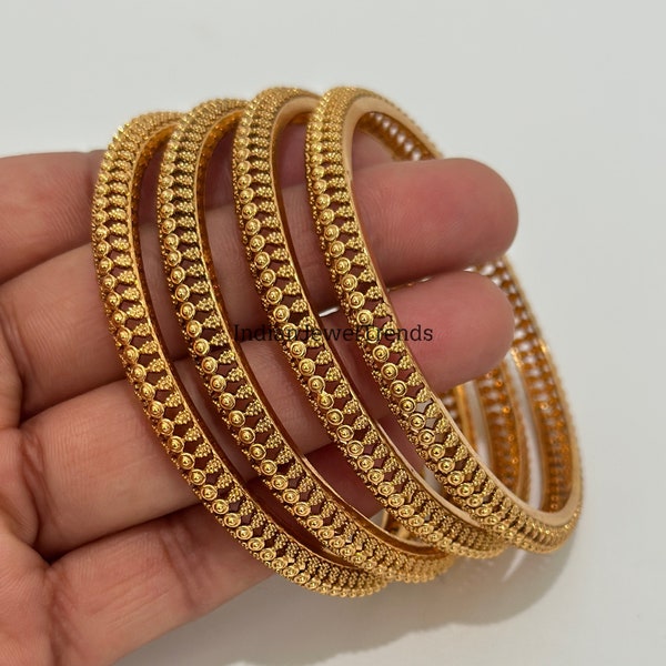 Indian Gold bangles, Temple Jewelry, South indian bangles, Kada bangles, Indian Jewelry, pakistani jewelry