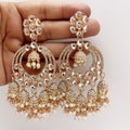Restcoked Madhuri Dixit inspired chaandbali earrings/Bollywood Kundan Earrings/Indian Earrings/Pakistani/Statement Earrings/Long chandelier