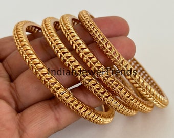 Indian Gold bangles, Temple Jewelry, South indian bangles, Kada bangles, Indian Jewelry, pakistani jewelry