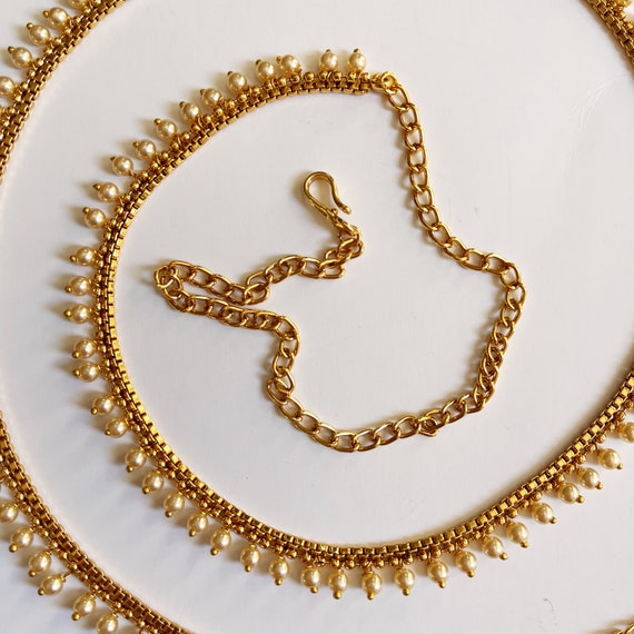 Indian Bollywood Style Gold Plated Kamar Bandh Waist Belt CZ Jewelry Set
