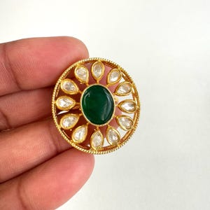 Fine Kundan Ring/Statement Ring/Adjustable Ring/Indian Ring/ Pakistani Jewelry/Indian Jewelry/Bollywood Jewelry/Indian Wedding jewelry