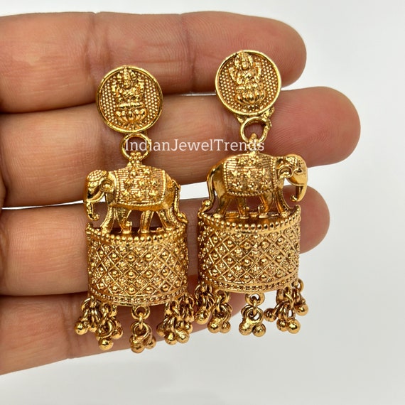 Temple on sale design earrings