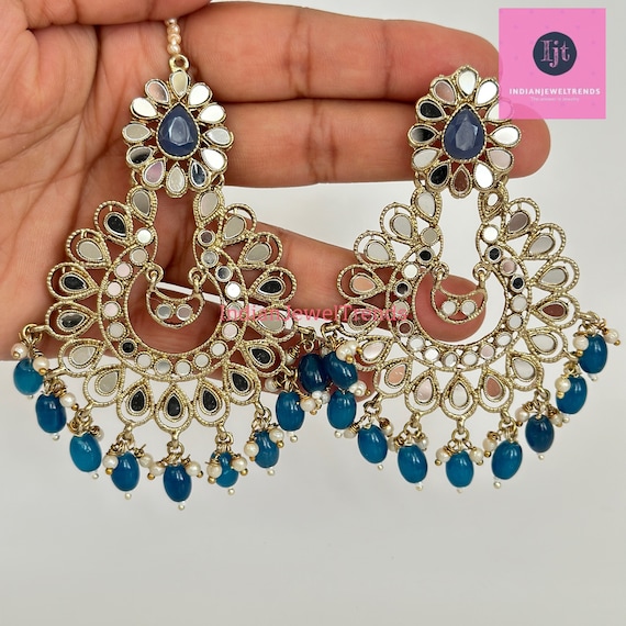 Pink Maang Tikka Earrings - Maya |Twinkklzz|