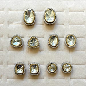 Victorian CZ stones Stud Earrings/Indian Studs/Indian Jewelry/Kundan Studs/Sabyasachi studs/Bridal Jewelry/Indian wedding
