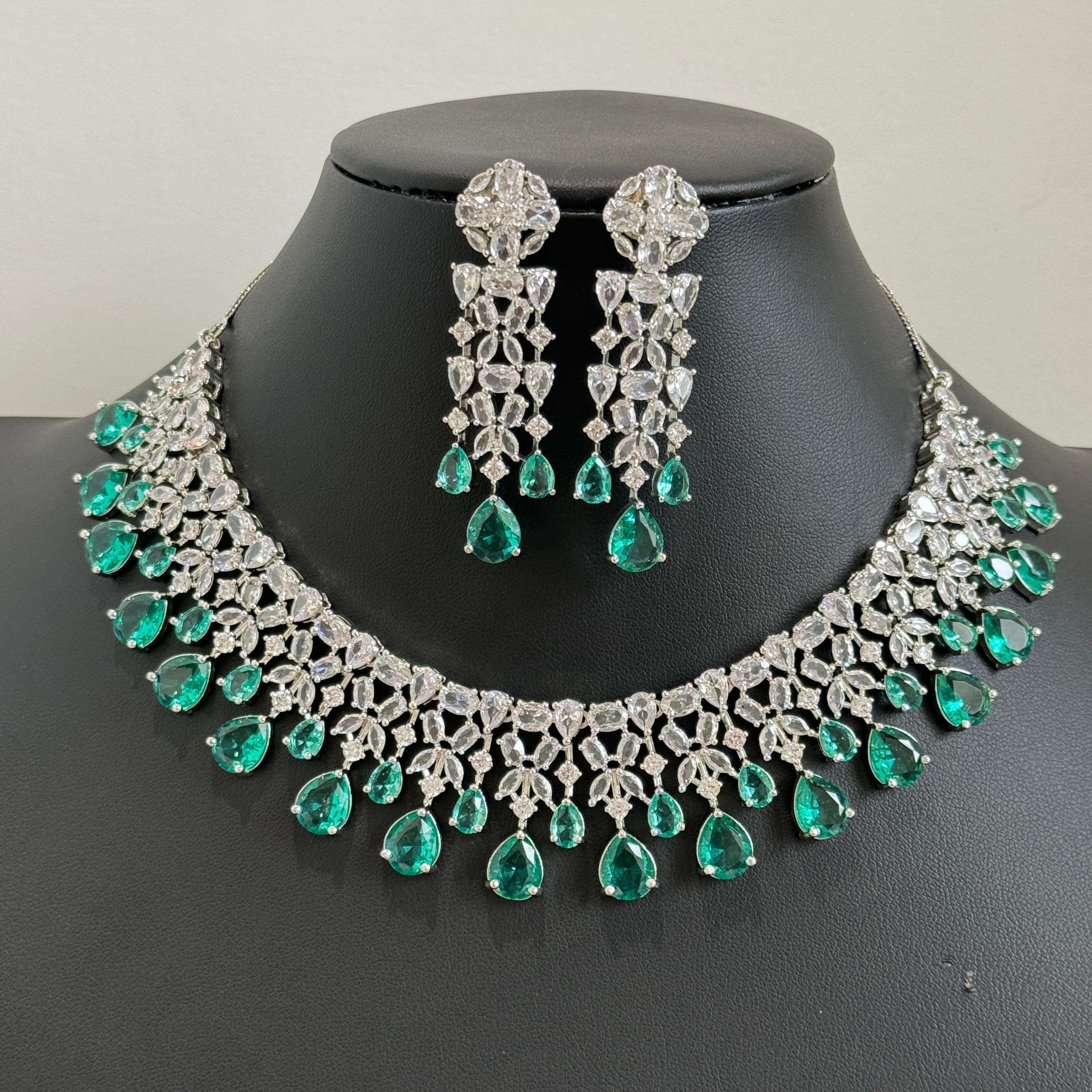 Gemstone necklace set clearance
