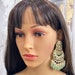 Restocked Bollywood Kundan Earrings/Indian Earrings/pearl Earring/Pakistani Earrings/Statement Earrings/Long chandelier/bridal earrings 