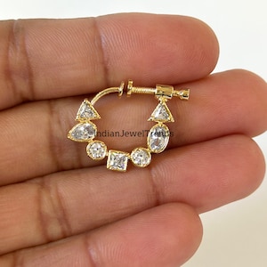 Sonam Kapoor Nose Ring | Nath | Indian Nose Ring/ Bollywood Jewelry/ Indian Wedding Jewelry/ Indian Bridal Jewelry/Nathini /Silver nose ring