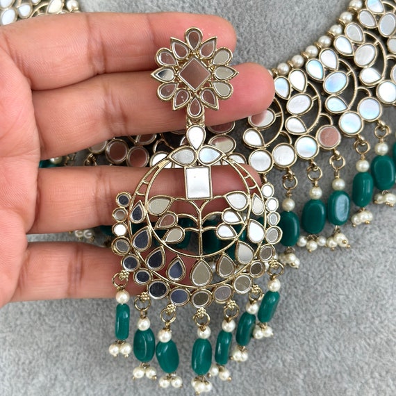 Mirror jewellery set best sale