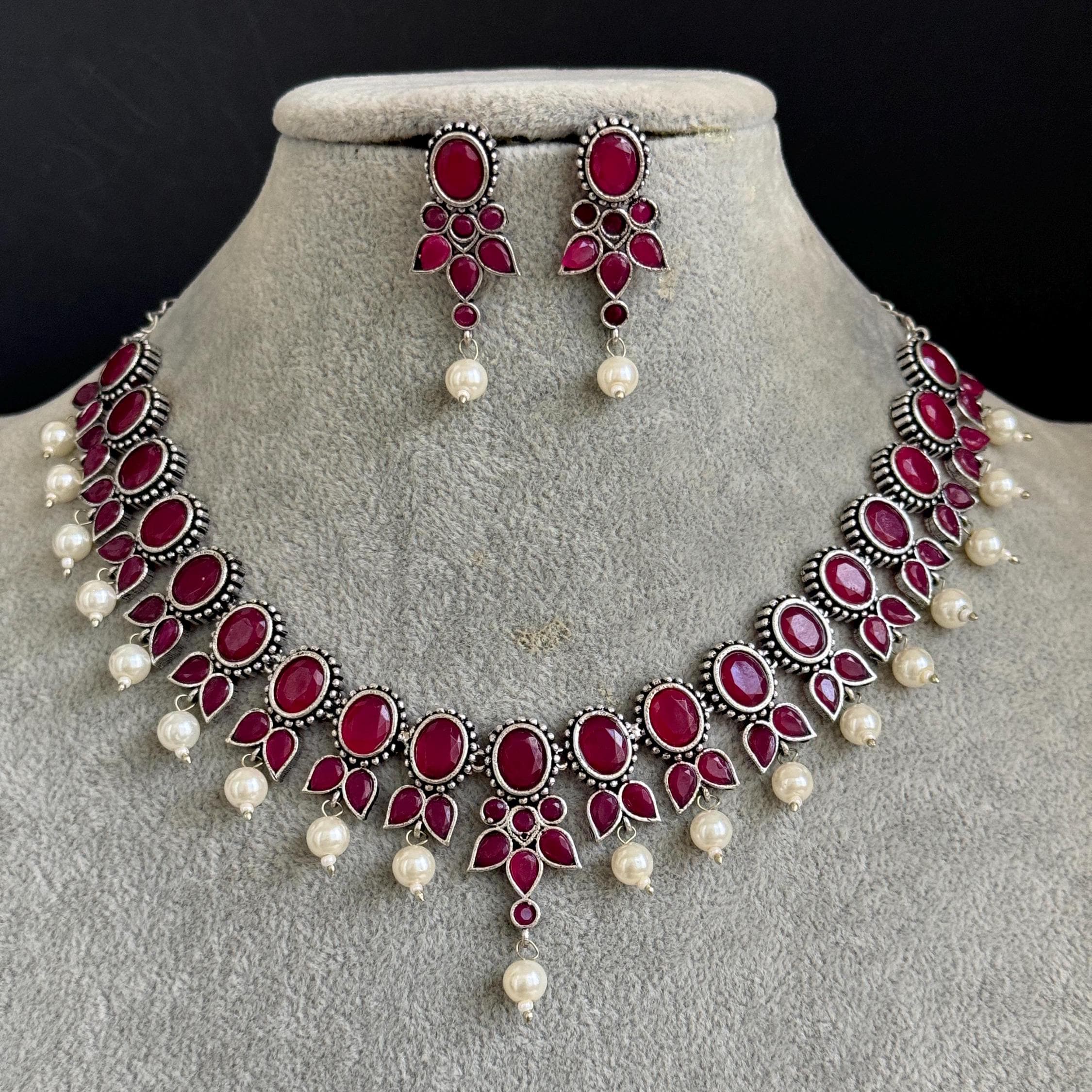 Collier oxydé fabriqué à la main/Bijoux indiens oxydés/Collier de bijoux bohème/RAS de cou afghan/Bijoux afghans/collier gitane
