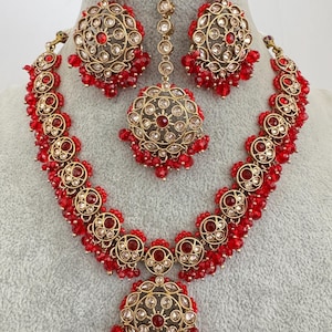 Ruby Red Antique polki Kundan choker Set/Kundan Choker /Bollywood Jewelry / Indian jewelry Pakistani necklace/bridal necklace/indian wedding