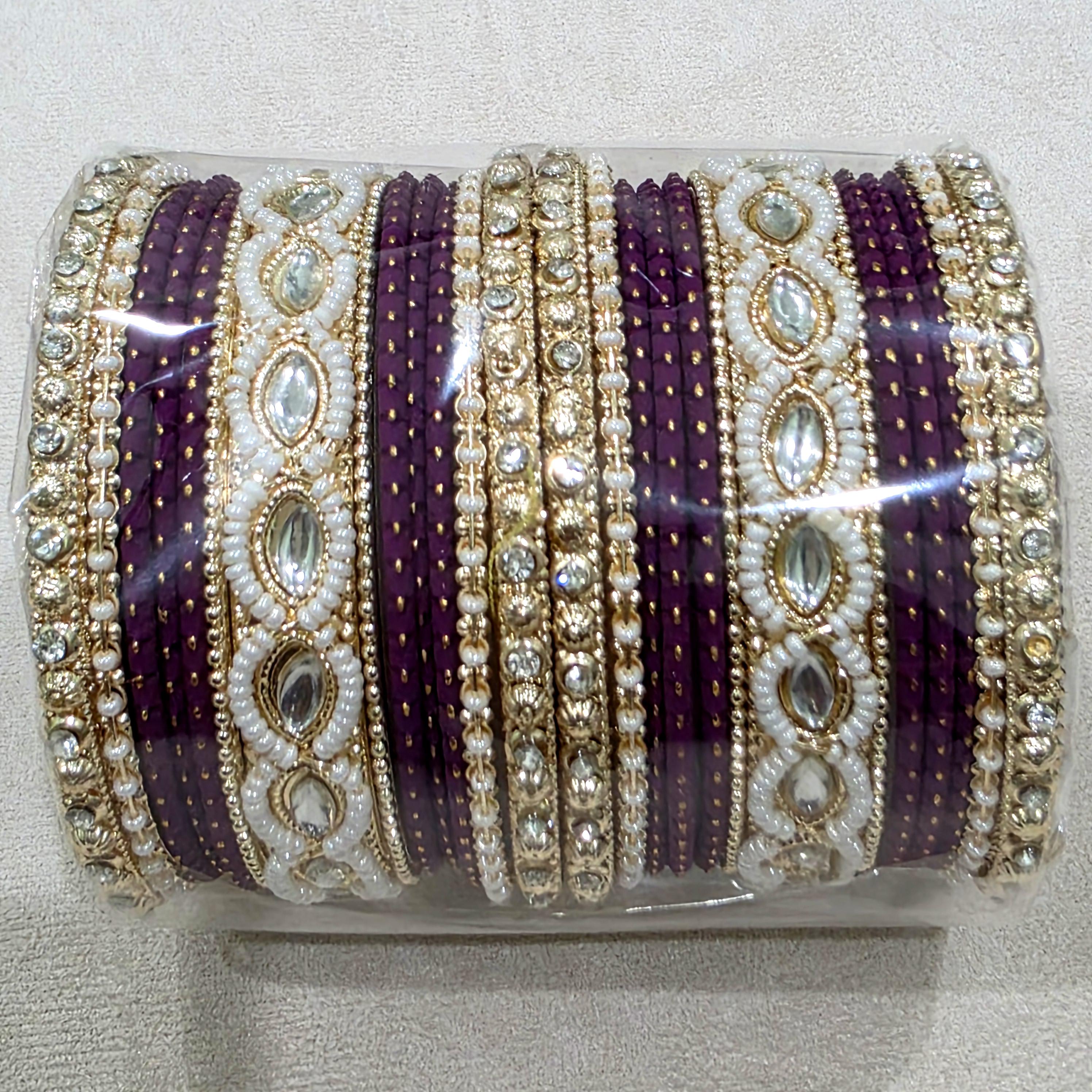 Restocked Bollywood Style Indian Fancy Bangles Set /colorful Gold Dust ...