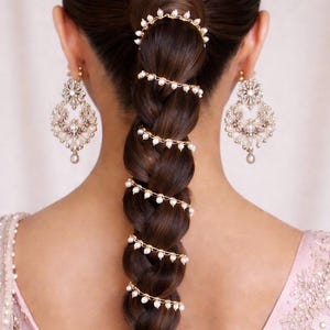 Réapprovisionnement en chaîne de perles choti / tresse chaîne de perles choti / mariée indienne choti / accessoires pour cheveux/mariage indien/accessoires pour cheveux de mariée
