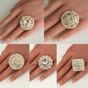 Kundan Ring/ Ring/Adjustable Ring/ Indian Ring/ Pakistani Jewelry/ Indian Jewelry/ Bollywood Jewelry/ Indian Wedding jewelry