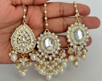 Maang tikka/tikka/Kundan Tikka/Indian Jewelry/Bridesmaid tikka/Jewelry/Pakistani Jewelry/jhoomer/Matha patti/Indian forehead jewelry