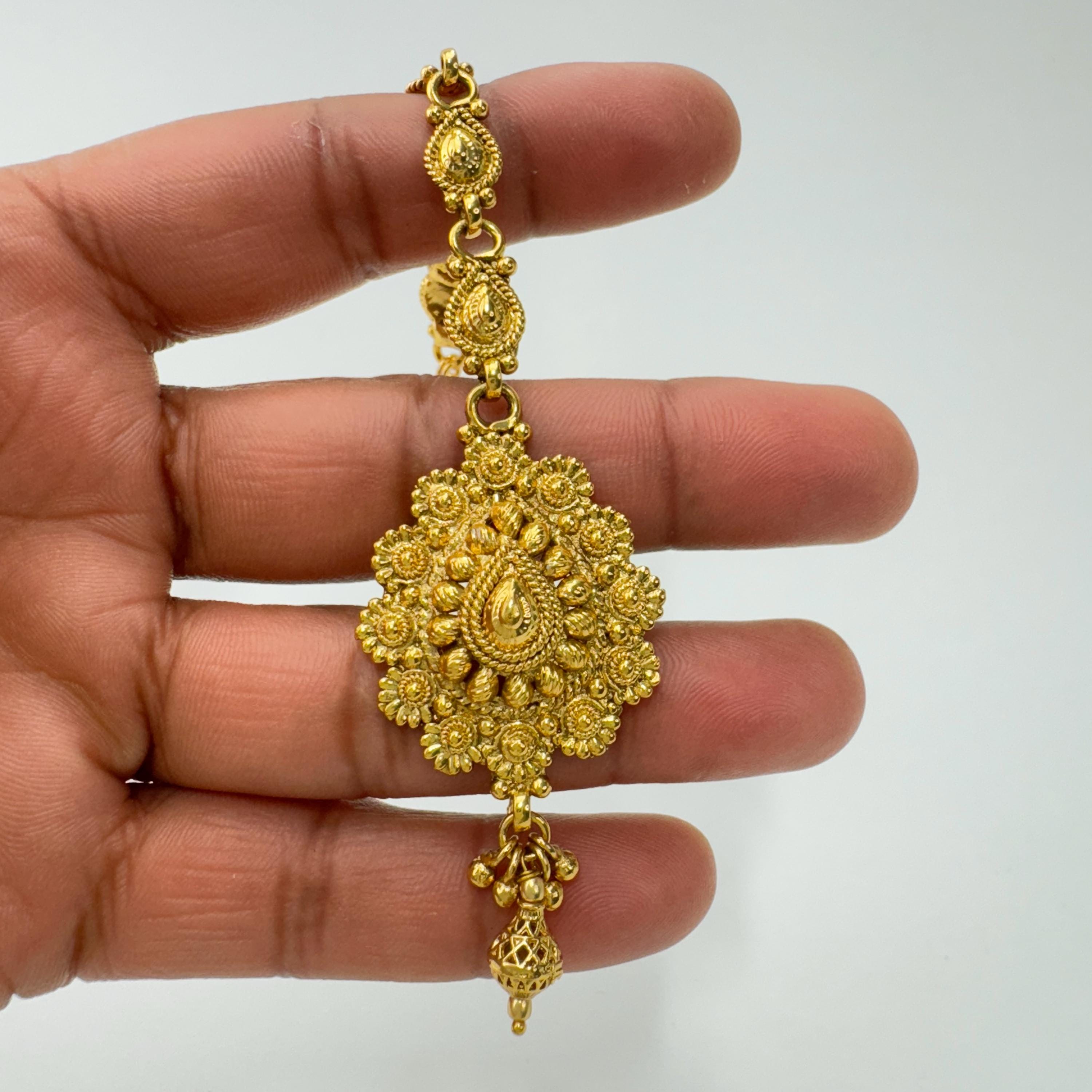 Antique Gold Maang Tikka/kundan Tikka/indian Forhead Jewelry