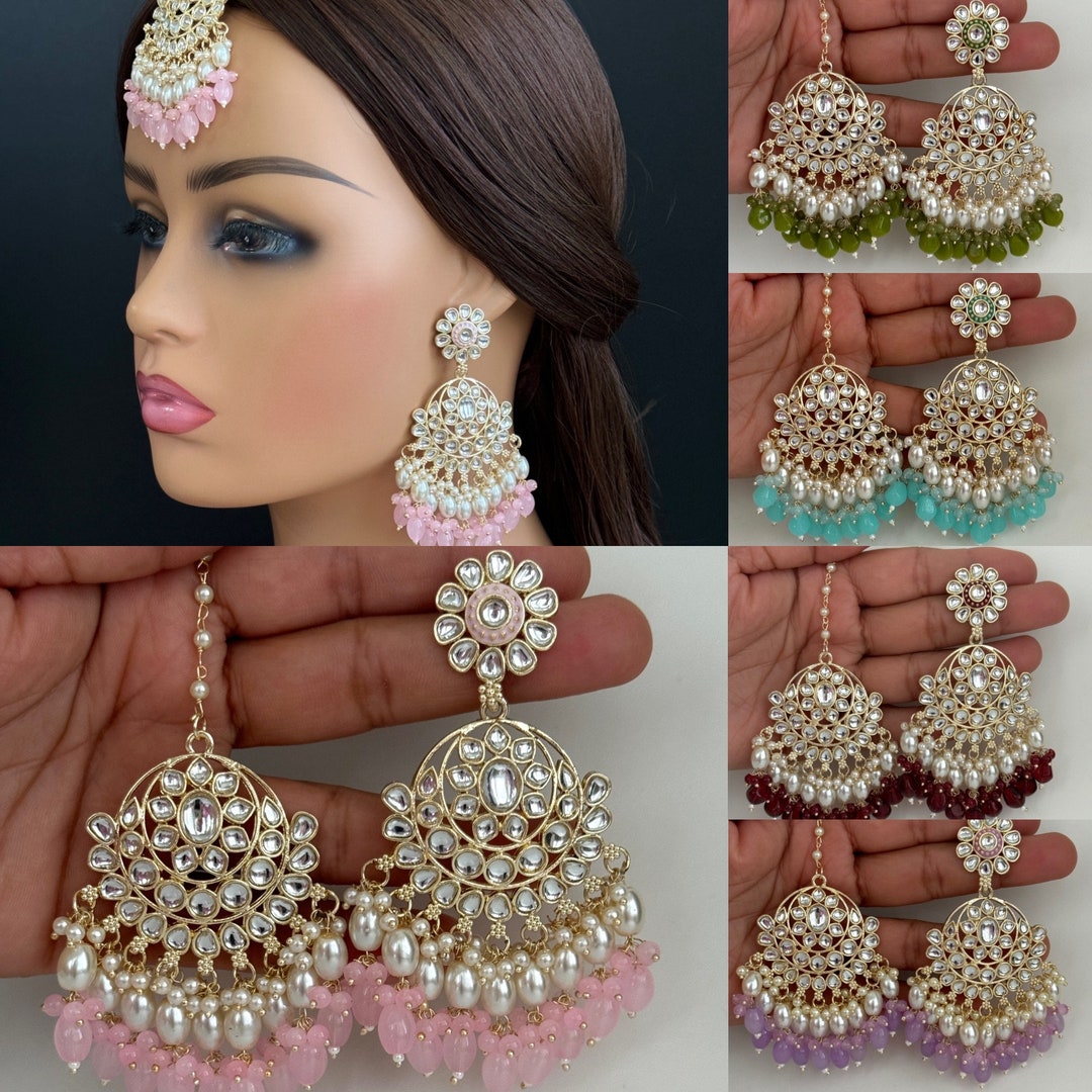 Kundan maang tikka set discount
