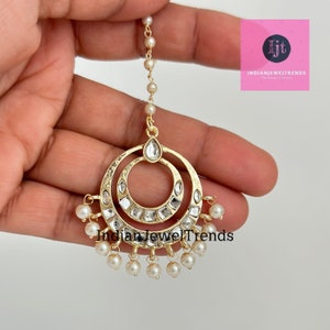 Maang tikka/ Kundan Tikka/ Indian Jewelry/ Indian Wedding Jewelry/ Pakistani Jewelry/ Jhoomer/ Matha patti/ Indian forehead jewelry