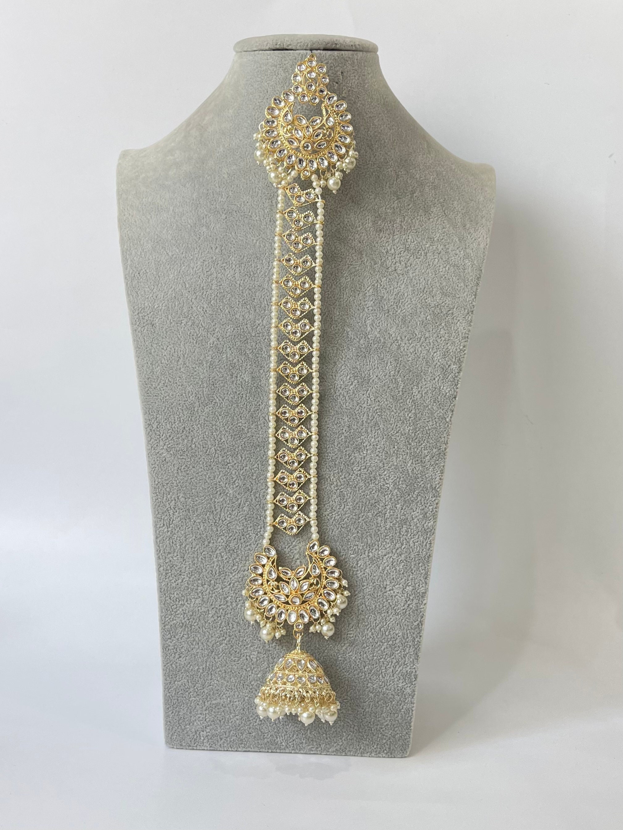 Kundan Choti /braid Choti /indian Bridal Choti /kundan Hair Etsy