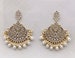 Restocked Kriti Sanon inspired Kundan Earrings/Kundan Chandbali/Indian Earring/pearl Earring/Statement Earring/bridal /Indian wedding 