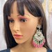 Bollywood Kundan Chaandbali Earrings/Indian Earrings/pearl Earring/Pakistani Earrings/Statement Earrings/Long chandelier/Indian wedding 