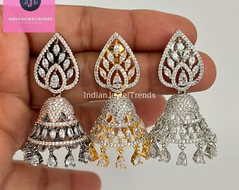 Diamond jhumkas with price deals