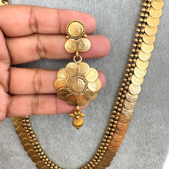 long necklace antique long haram designs gold