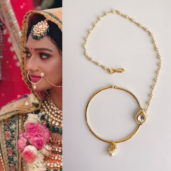 Traditional Multicolor AD Bridal Nose Ring, Size: Free at Rs 180 in  Bengaluru