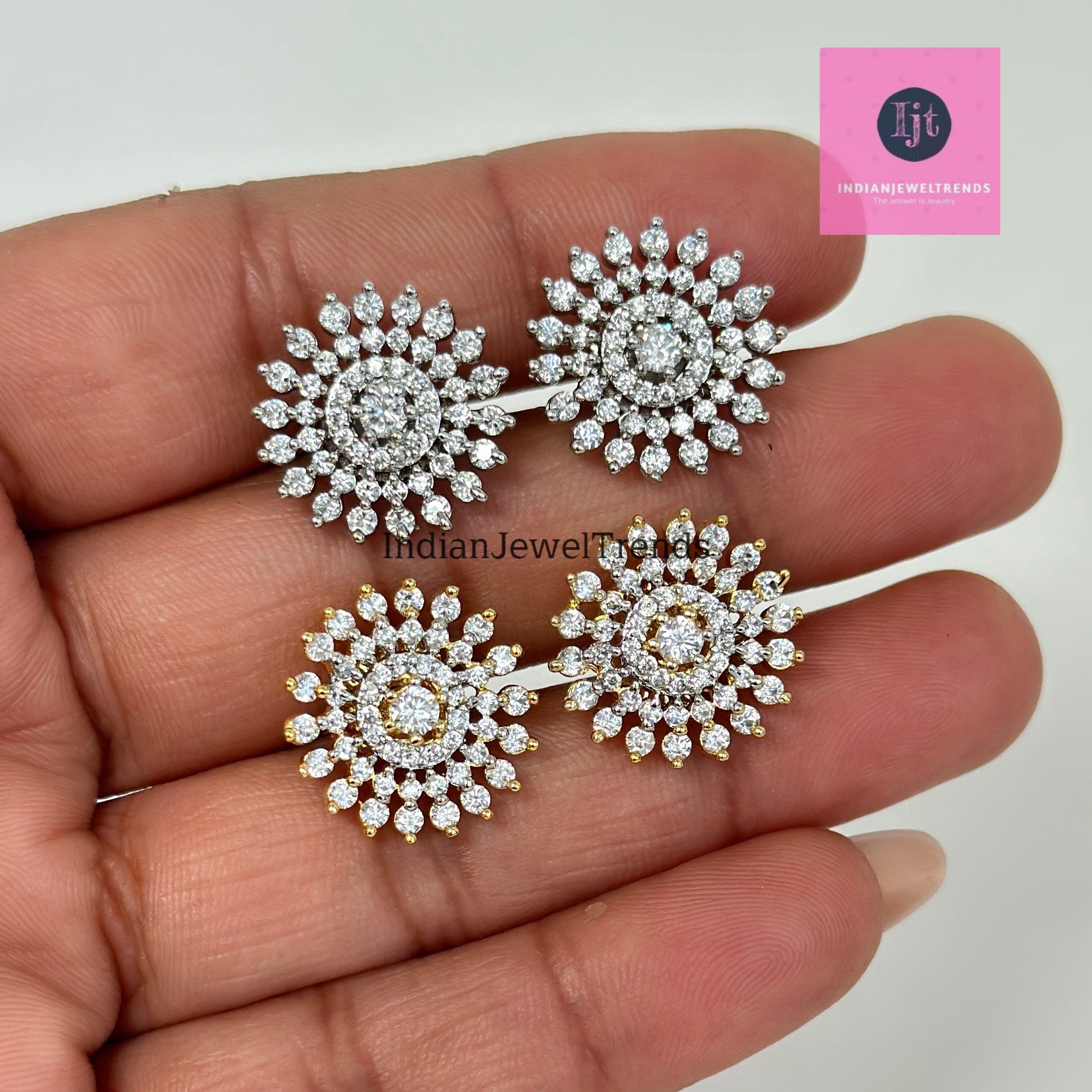Indian Diamond Earrings Studs — free download