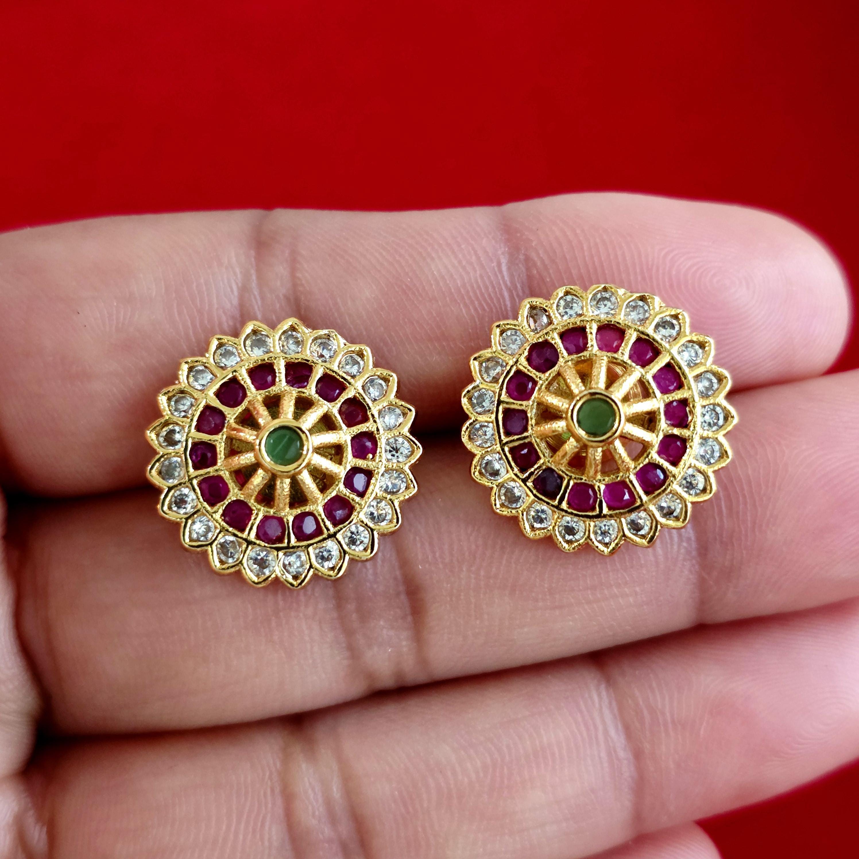 Jadau Pearl Stud Earrings