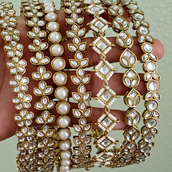 Kundan Head Band/sheesh Phool Tikka/indian Bridal Matha  display picture 3