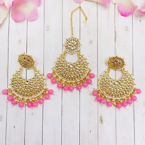Bridal maang tikka set deals