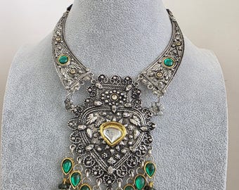 Afghani Necklace /oxidized Necklace/Oxidized Indian Jewelry/Boho Jewelry/Bib Necklace/Afghan necklace/Afghani jewelry/gypsy necklace