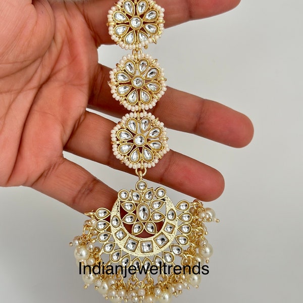 Maang tikka/ Kundan Tikka/ Indian Jewelry/ Indian Wedding Jewelry/ Pakistani Jewelry/ Jhoomer/ Matha patti/ Indian forehead jewelry